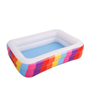 Avenli nagy gyerekmedence téglalap alakú szivárvány színű 195x140x47cm kor: 6+év