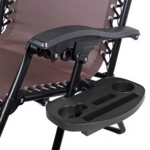 Zéró gravitáció szék napellenzővel és pohártartóval 2db, barna