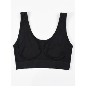 7db tömör varrat nélküli sportos melltartó, vegyes szín - XXL