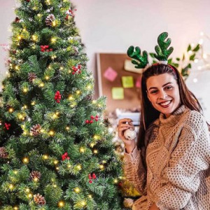 100LED-es műfenyő 120 cm-es, melegfehér