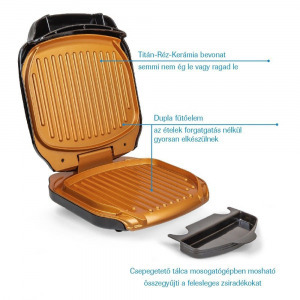 Livington Low Fat Grill - kompakt kontaktgrill csepegtető tálcával