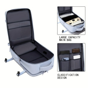 Nagy kapacitású utazó hátizsák, cipőtartó zsebbel - sötétszürke