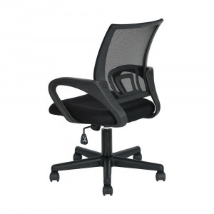 Karfás irodai forgószék, fekete