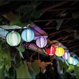 10 db-os színes szolár lampionfüzér