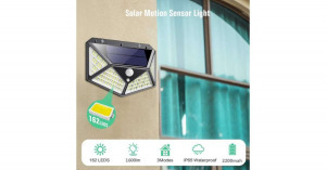 Napelemes mozgásérzékelős fali lámpa (DB-EB)