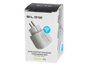 Tuya V3 Smart WiFi-vezérelt aljzat, fehér