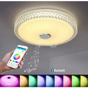 Intelligens RGBW mennyezeti lámpa Bluetooth-os hangszóróval Intelligens RGBW mennyezeti lámpa Bluetooth-os hangszóróval