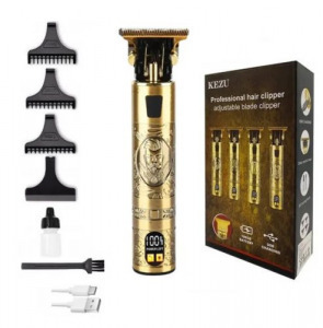 Barber hajvágó, szakállvágó gép, LCD kijelzővel és USB töltővel