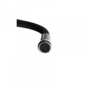 Függő konyhai csaptelep fekete flexibilis kifolyócsővel