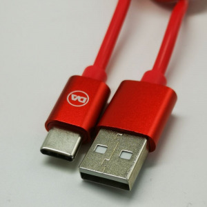 Daewoo USB kábel, 1 méter, C-TYPE, piros