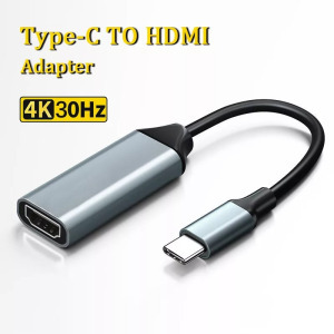 USB-C -> HDMI (anya) multimédiás adapter, USB 3.1, ezüstszín