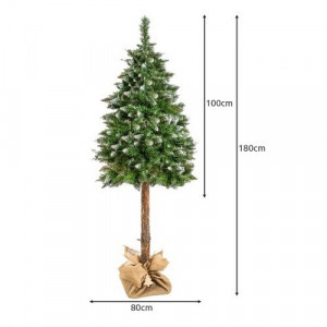 180 cm-es havas prémium műfenyő - 3D hatású fából készült törzzsel