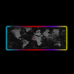 Yelandar RGB világtérképes gamer egérpad nagyméretű 80x30 cm