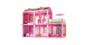 Villa, babaház, babával