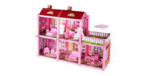 Villa, babaház, babával