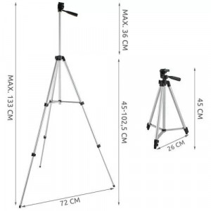 Állítható okostelefon állvány távirányítóval, 133 cm