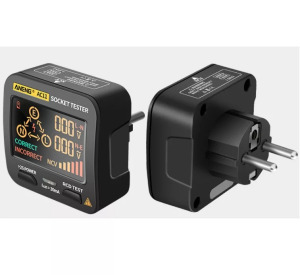 Multifunkciós konnektor dugalj, hálózati aljzat teszter, AC 0.1V~250V, LCD