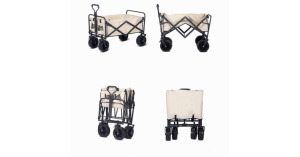 Összecsukható kézi kocsi bézs, 5 colos kerékkel SH-121
