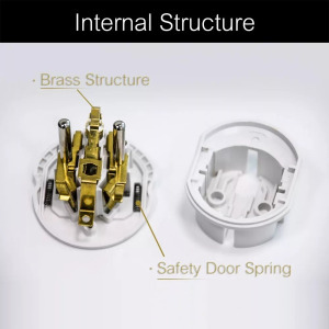 Utazó adapter, EU-s aljzatba, EU/UK+AU+USA, fehér