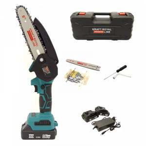 Kraft Royal akkus láncfűrész, 6" ágvágó fűrész készlet kofferben Kraft Royal akkus láncfűrész, 6" ágvágó fűrész készlet kofferben