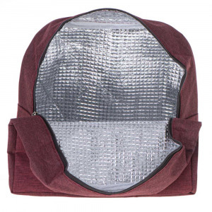 Thermo uzsonnás táska, ételhordó, bordó