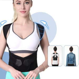 Állítható tartásjavító fekete XXL