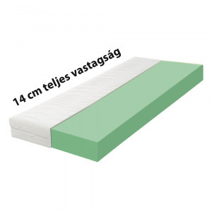 Dream-Med Eco 14cm vastag Aloe-Vera huzatos hideghab matrac 90X200 cm