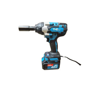 THO robosztus akkus ütvecsavarozó, erős kerékkulcs, 2db 48V akkumulátor, M-8065