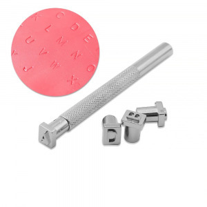 Betűnyomó ABC és számok bőrhöz