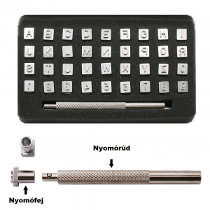 Betűnyomó ABC és számok bőrhöz