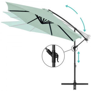 Függő napernyő 2,7 m, világos zöld