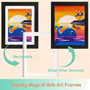 Gyermekrajz tároló képkeret A4 fekete