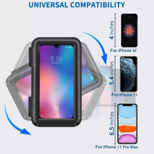 Motorkerékpáros telefontartó, vízálló, kormányra, 360°-ban forgatható