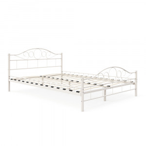 Mimi fém ágykeret ajándék ágyráccsal 140x200cm, fehér