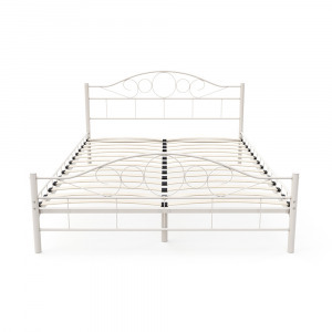 Mimi fém ágykeret ajándék ágyráccsal 140x200cm, fehér