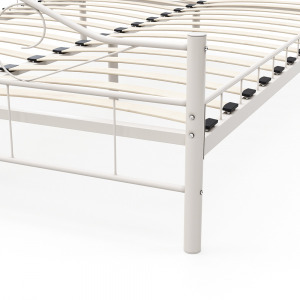 Mimi fém ágykeret ajándék ágyráccsal 140x200cm, fehér