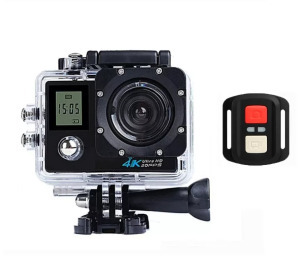 Akciókamera, WiFi-s, 12MP sportkamera, 30m-ig vízálló, A+ 170°, fekete