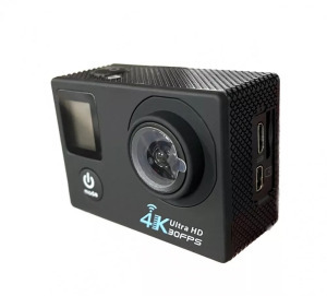 Akciókamera, WiFi-s, 12MP sportkamera, 30m-ig vízálló, A+ 170°, fekete