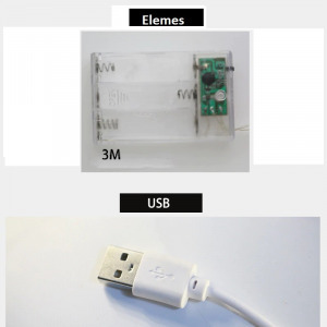 Világító LED -es falevél dekoráció - USB