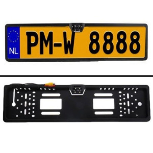 Rendszámtábla keretbe épített tolatókamera - vízálló