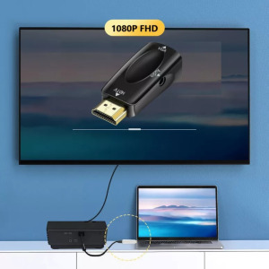 HDMI->VGA+Jack átalakító adapter, HDMI apa->VGA anya + 3.5mm jack anya